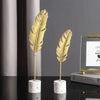 Golden Metal Leaf Desktop Decor - Luxury Home Ornament