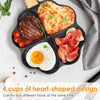 Kitchen Egg Frying Pan Nonstick Egg Frying Pan 4-Cup Heart Easy to Clea Cup Egg Pan for Pancake for Gas Stove Induction Cookware