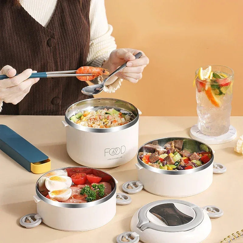 Japanese Multi-Layer Stainless Steel Bento Lunch Box - Clarify.pk