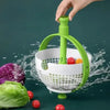 1 Pcs Rotating Drainage Basket, Hand Pressed Vegetable and Fruit Salad Rotating Cleaning and Dehydration Device for Storage