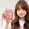 400ml کیمرے کی شکل والی پانی کی بوتل - پٹے کے ساتھ Kawaii سٹرا بوتل