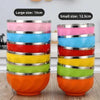 Colorful Stainless Steel Bowl – Heat-Resistant & Anti-Fall (each) - Clarify.pk