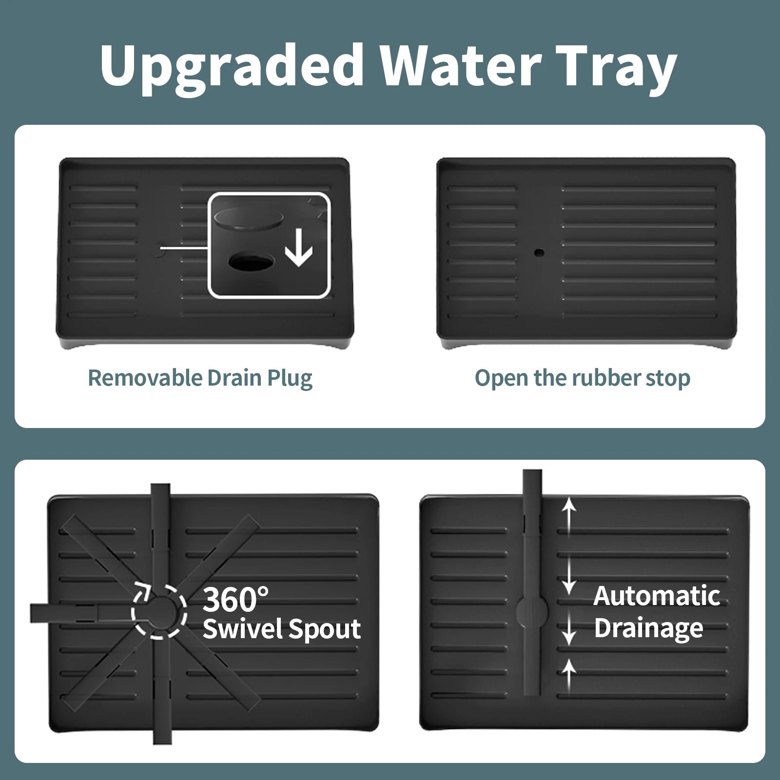 2tier Multipurpose Dish drying Rack for Kitchen countertop with Cups rack Utensil Holder Cutting Board Space-Saving Black White