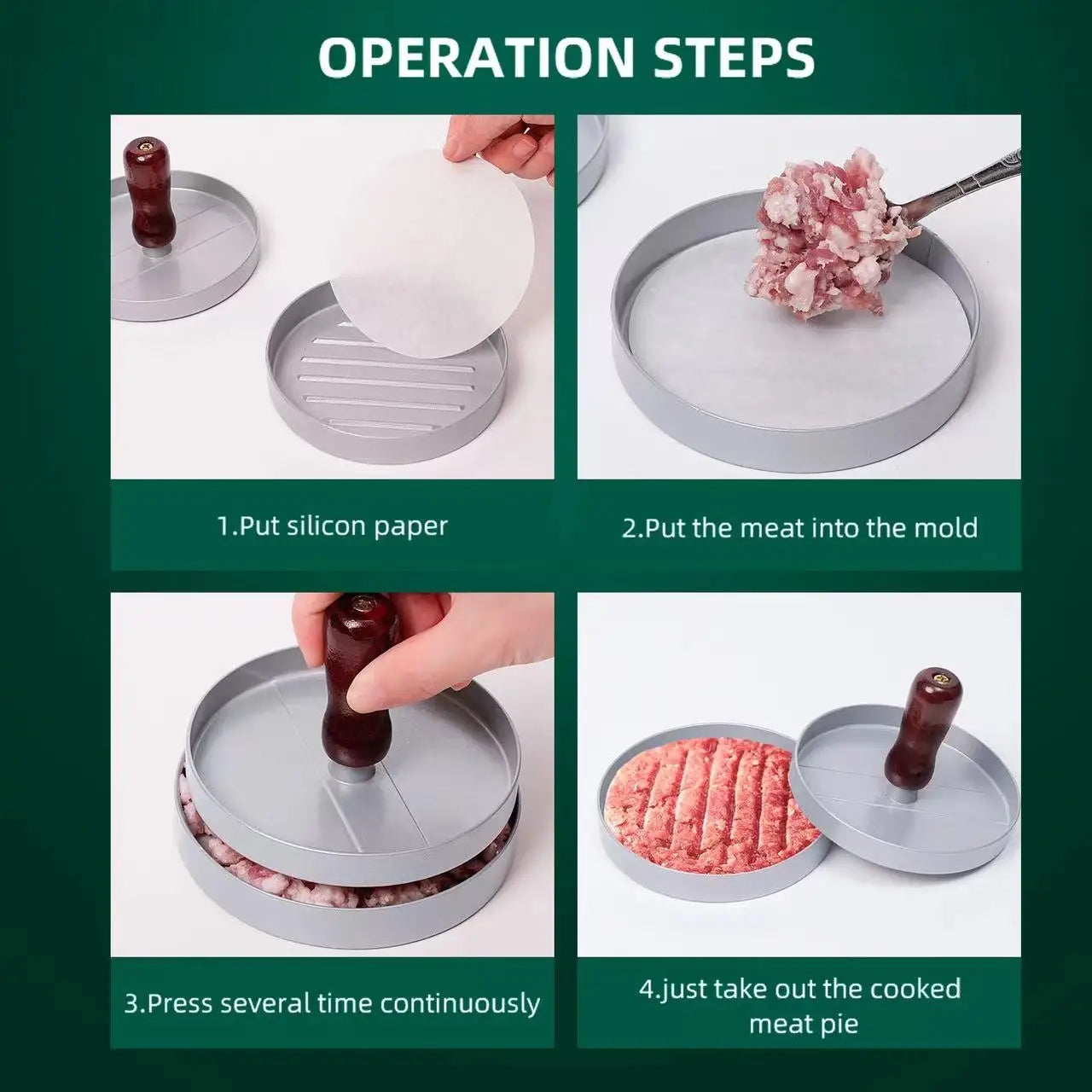 Ultimate Hamburger Meat Press & Patty Maker Kit