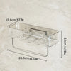 Glacier Patterned Bathroom Shelf - Non-Perforated Wall Mounted Storage Rack