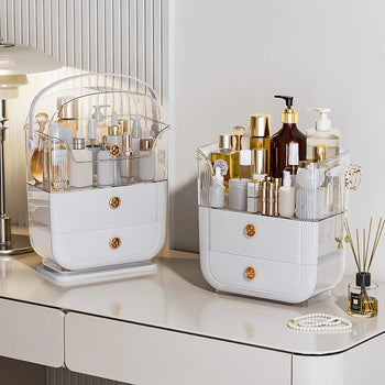 Cosmetic Storage Box Bathroom Big Capacity Waterproof Dustproof Storage Box Large Capacity Transparent Product Storage Box