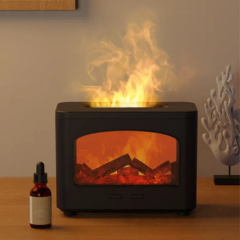 Electric Flame Humidifier – LED Fire Effect Aroma Diffuser - Clarify.pk