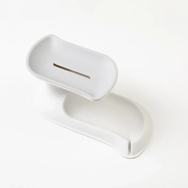 Rotary Double Layer Soap Dish – Drainable Bathroom Holder