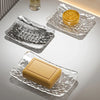 Transparent Glacier-Patterned Luxury Soap Holder
