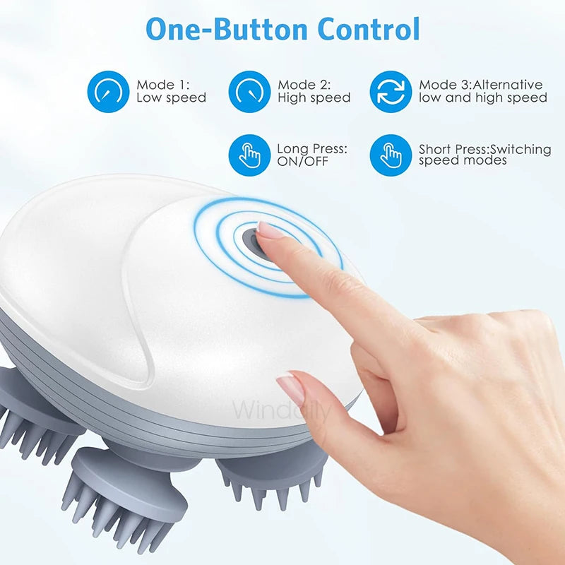 Electric Scalp & Body Massager – Deep Kneading Relief
