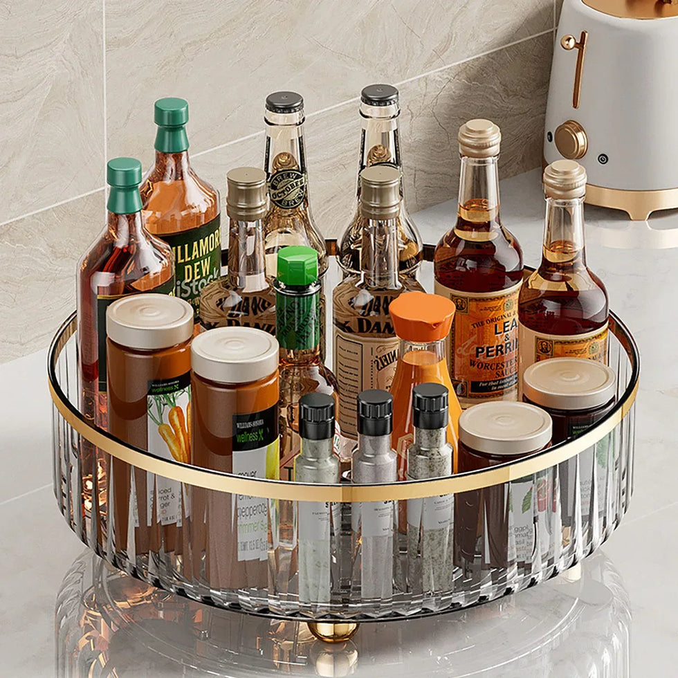 Rotating Spice Rack Turntable – Kitchen Organizer - Clarify.pk