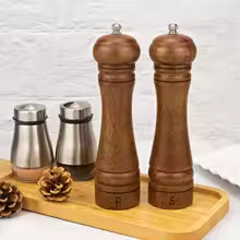 Classic 8-Inch Solid Wood Adjustable Pepper Mill
