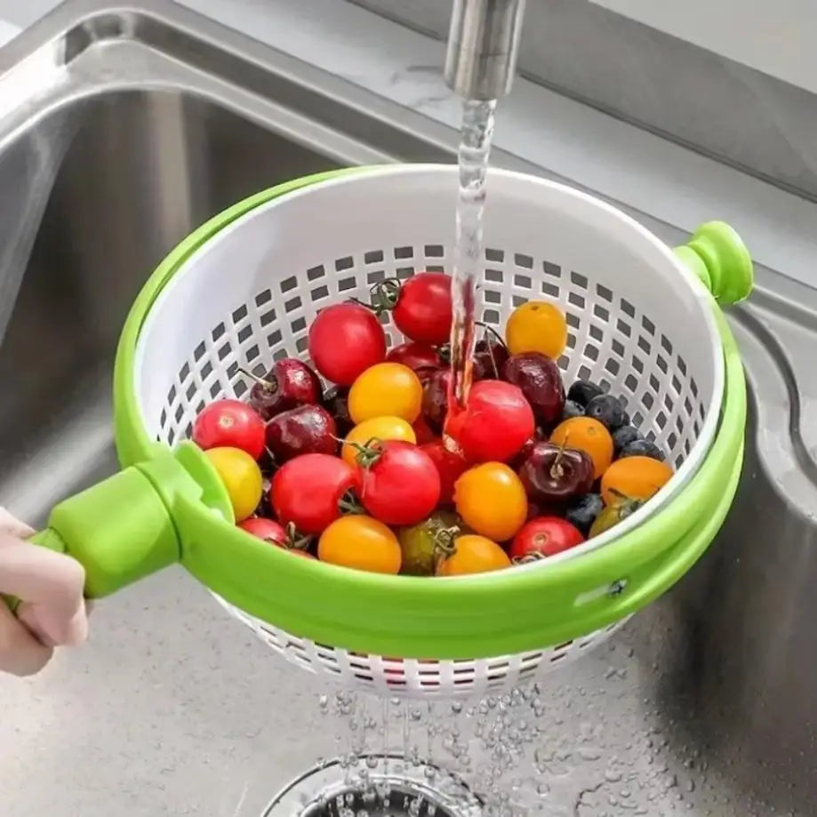 Rotating Vegetable Fruit Washing Basket