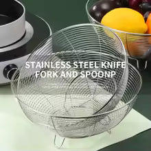 2-Tier Metal Fruit Basket – Revolving Countertop Storage Organizer for Kitchen & Dining Table