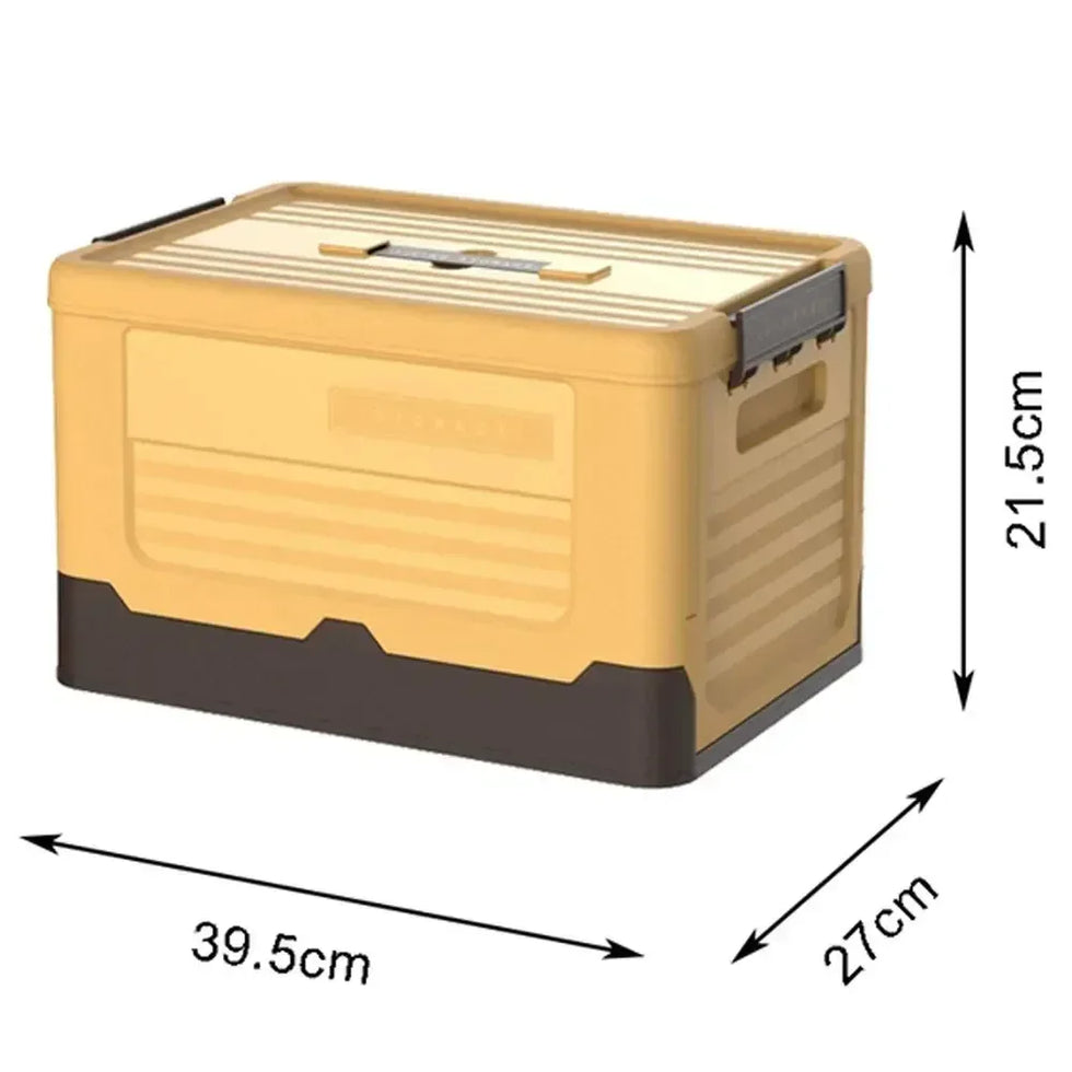 Foldable Plastic Storage Box with Lid – Large Capacity - Clarify.pk