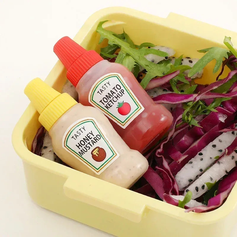 2pcs Spice Bottle Set – Ketchup, Salt & Seasoning Dispenser