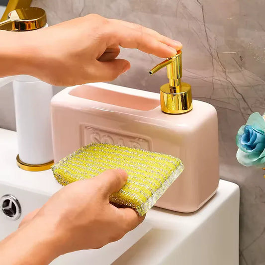 Elegant Ceramic Soap Dispenser Set for Modern Bathrooms - Clarify.pk