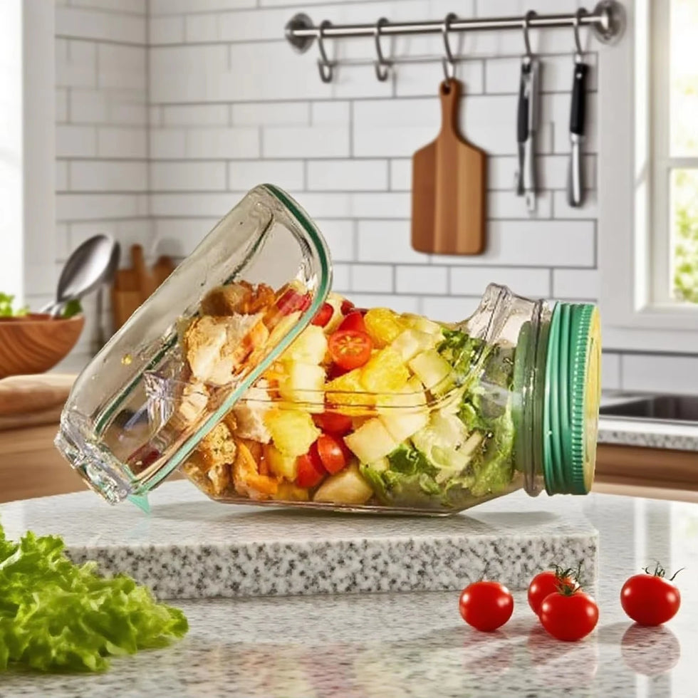Acrylic Salad Pod Container – Leak-Proof Meal Prep Bowl