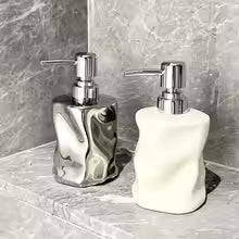 Artisan Ceramic Duo Soap Dispenser – Luxury Double-Pump Vanity Set