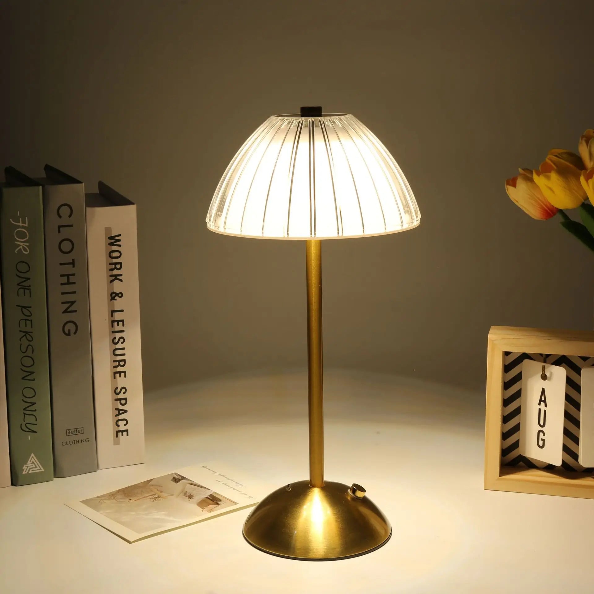 Luxury LED Atmosphere Desk Lamp – USB Rechargeable Dimmable Night Light