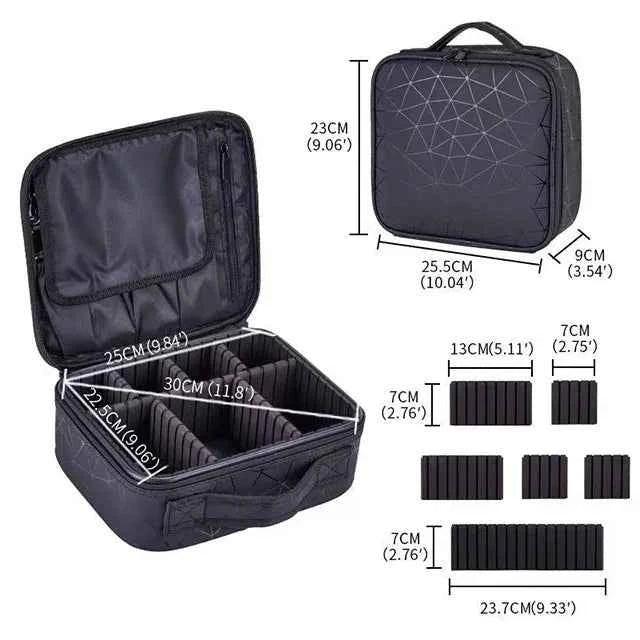 Diamond Cut Cosmetic Bag for Makeup and Essentials - Clarify.pk