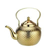 Luxury Golden Stainless Steel Kettle – Elegant Dot Pattern Stovetop Teapot
