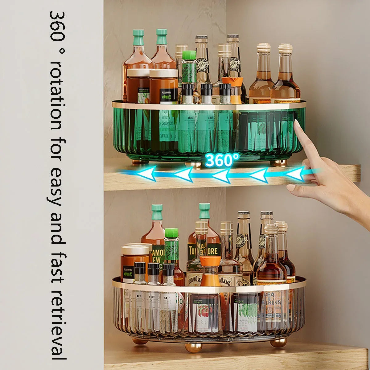 Rotating Spice Rack Turntable – Kitchen Organizer - Clarify.pk
