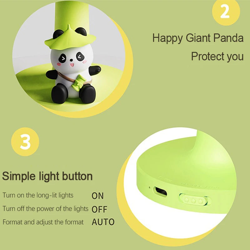 Night Light Rechargeable Panda Cloud USB Touch Sensor Anime Room Decor Bedside Lamp Dimmable Nursing for kids Cute Gift Lighting