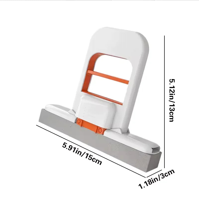 Handheld Folding Mini Mop – Lazy Sponge Mop for Kitchen & Glass Cleaning - Clarify.pk