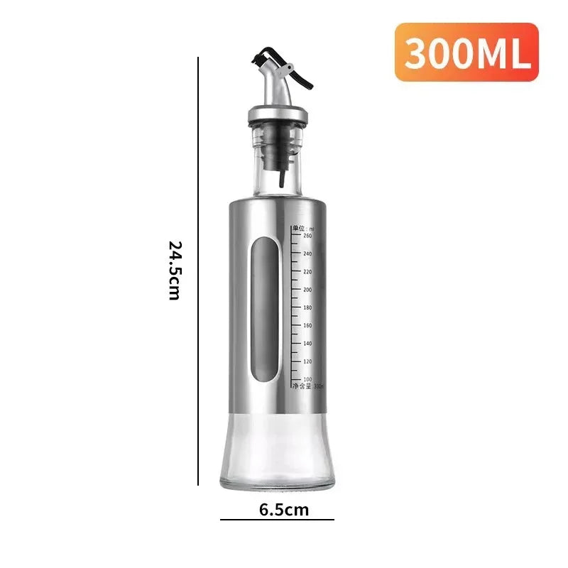 300ml Glass Oil Bottle – Leak-Proof Dispenser for Kitchen