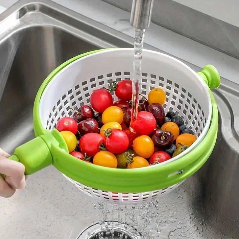 Rotating Vegetable Fruit Washing Basket
