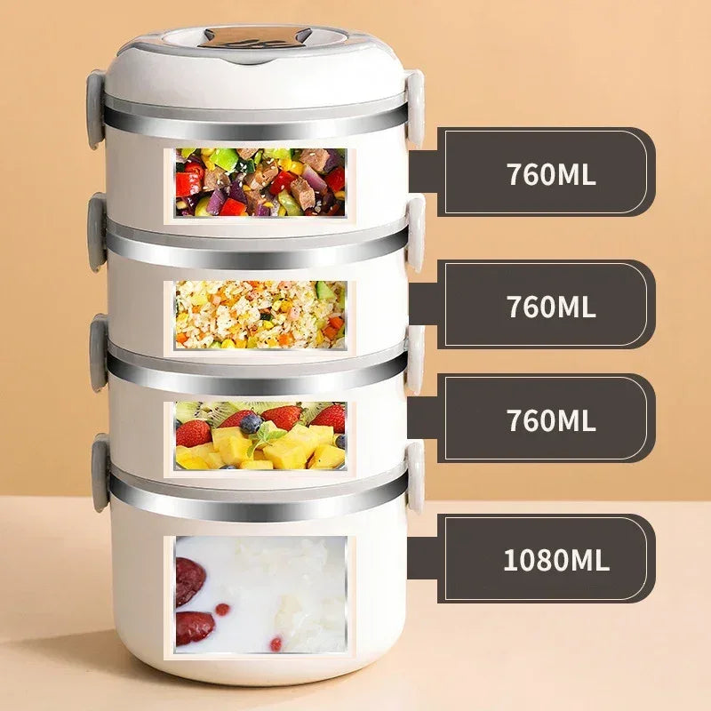 Japanese Multi-Layer Stainless Steel Bento Lunch Box