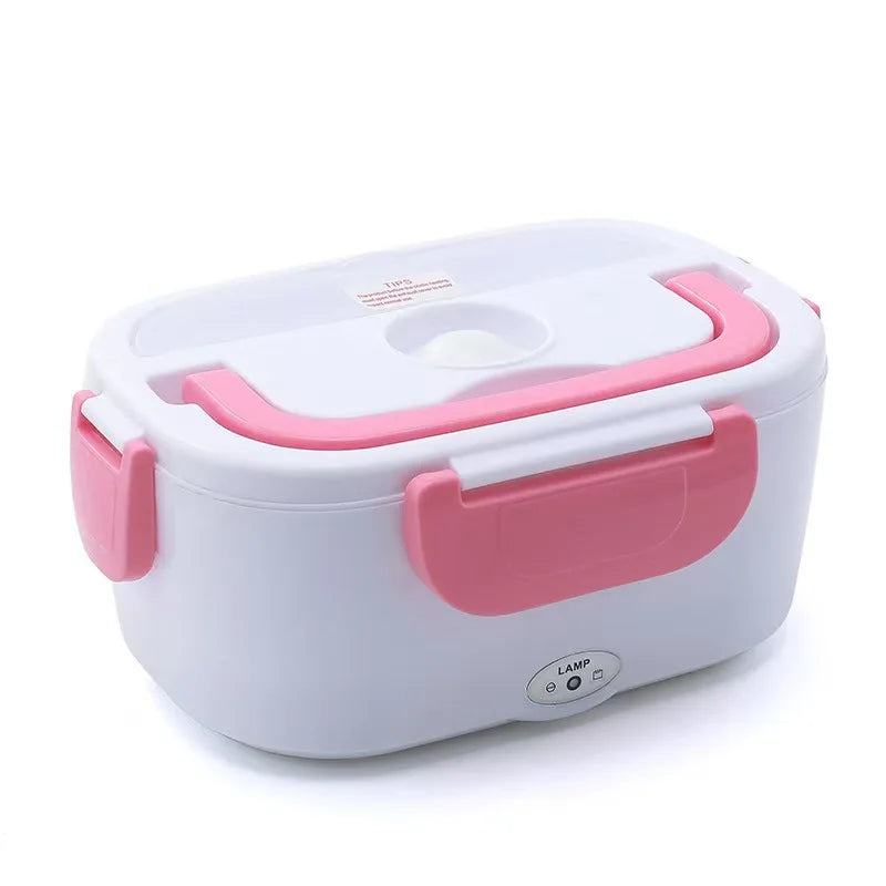 Stainless Steel Electric Lunch Box Double Layer Design Car Portable Use Corded Heating System Student Meal Prep Temperature