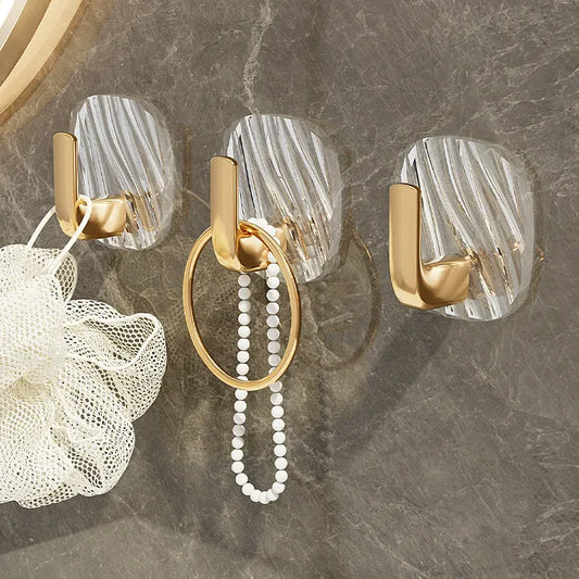 Pack of 4 Acrylic Strong Adhesive Wall Hooks