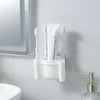 No-Drill Toothbrush Holder & Cup | Wall-Mount Shelf - Clarify.pk