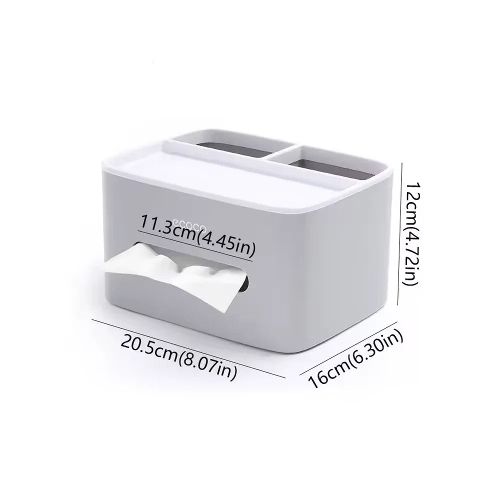 Nordic Style Tissue Box – Waterproof 2-Compartment Holder - Clarify.pk