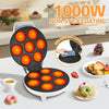 Mini Donuts Machine. Household Seven-Hole Donut Machine Double-Sided Heating Breakfast Machine Multifunctional Cake Machine. - Clarify.pk