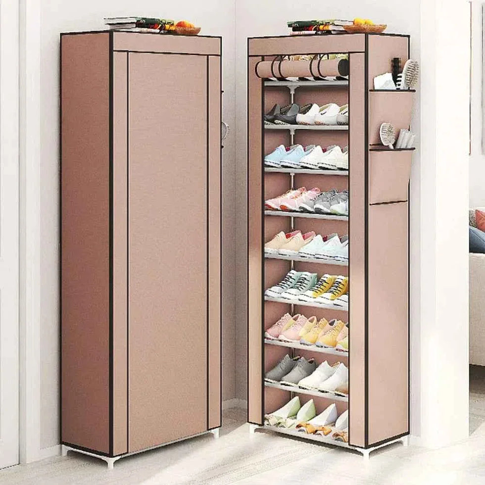 10 Layer Metal Clothes Cabinet - Durable Storage Solution for Home Organization