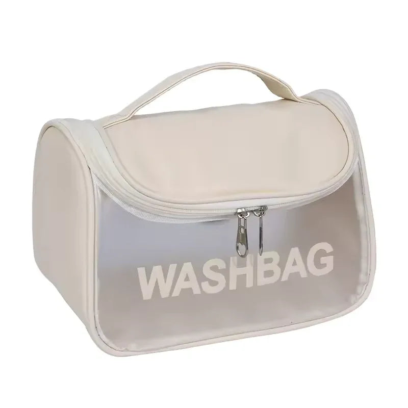 Women’s Transparent PVC Cosmetic Bag – Waterproof Travel Toiletry Organizer - Clarify.pk