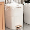 Luxurious Gold-Plated High-End Trash Bin with Dual-Lid One-Touch Open Feature for Living Room Kitchen Bathroom