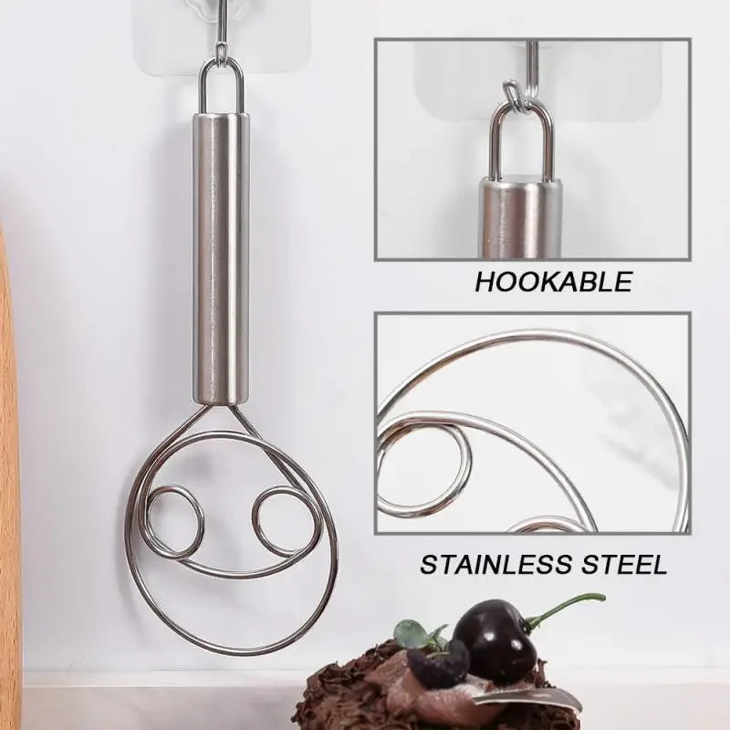 ہینڈل کے ساتھ سٹینلیس سٹیل آٹا Whisk