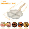 Egg Frying Pan 4-Cup Heart Omelette Pans Non-Stick Egg Skillet Aluminum Alloy Egg Cooker Pan for Gas Stove Induction Cookware