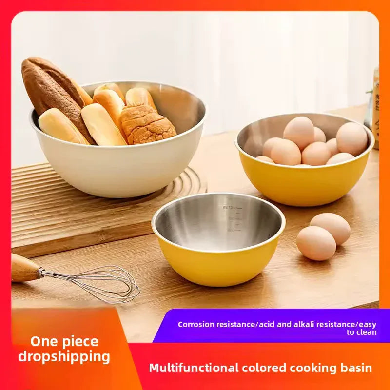 Stainless Steel Bowl – Multi-Purpose Mixing & Serving Bowl (Set of 3) - Clarify.pk