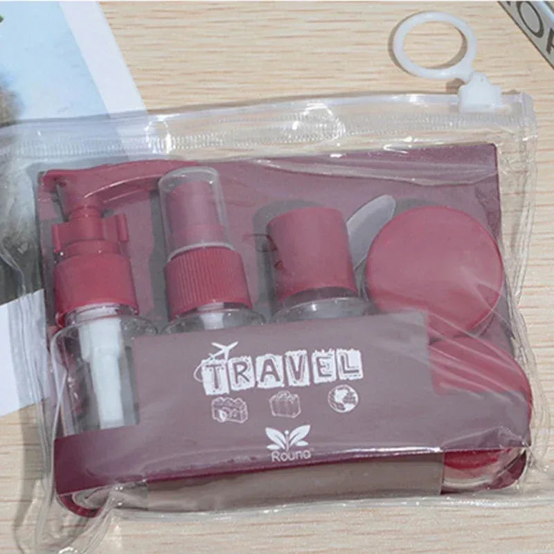 5PCS Travel Mini Cosmetic Cream Pot Set – Transparent Containers (Random Color) - Clarify.pk