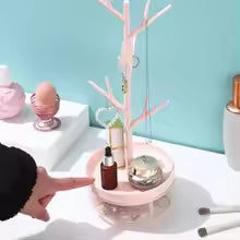 360° Rotating "Antler" Jewelry Tree & Acrylic Storage Base