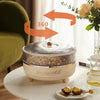 360° Rotating Snack Storage Box – Transparent Candy & Dried Fruit Tray