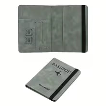 Men’s Premium PU Leather Travel Passport Wallet – Multi-Functional Card Holder & Passport Purse for Business Travel & Document Organization