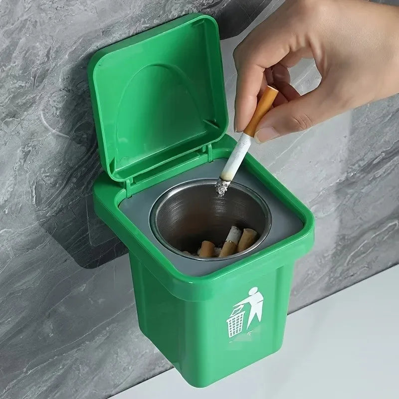 Wall-Mounted Ashtray with Lid – Dust-Proof & Contemporary - Clarify.pk