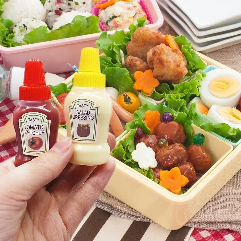 2pcs Spice Bottle Set – Ketchup, Salt & Seasoning Dispenser