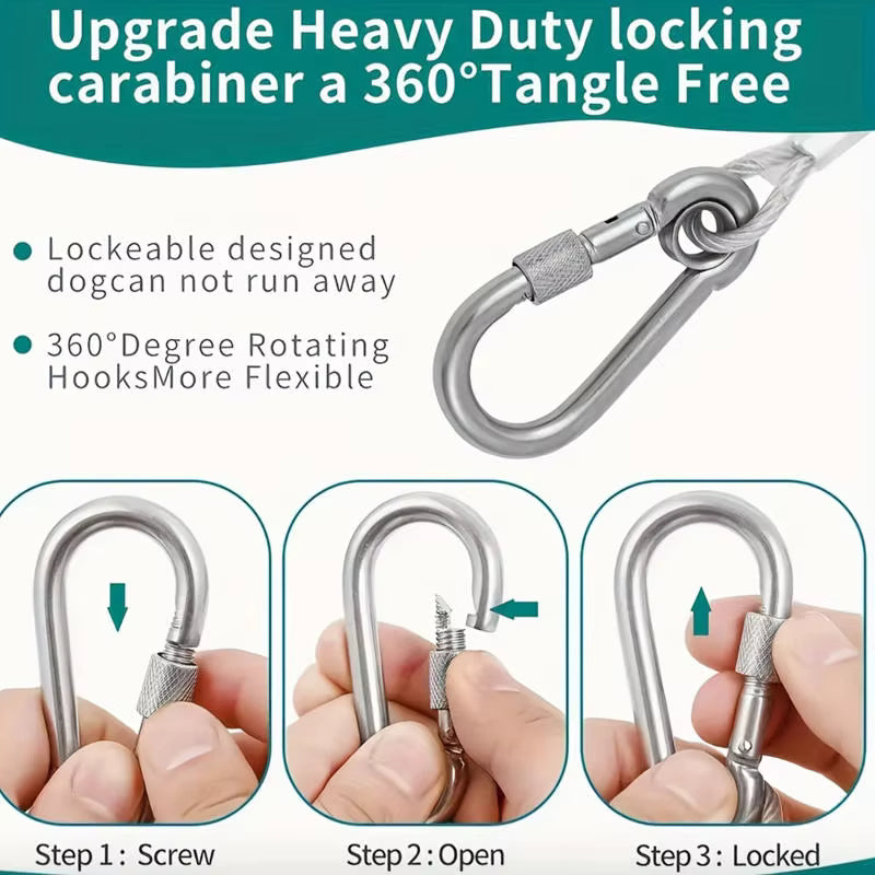 Premium 2-Metre Heavy Duty Stainless Steel Clothesline Rope